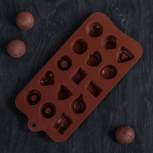 Форма для мармелада и шоколада "Лакомство"  15 ячеек 21x10,4x1,3 см