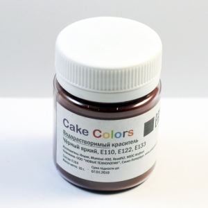 Водорастворимый сухой краситель Cake Colors Черный яркий, 10г